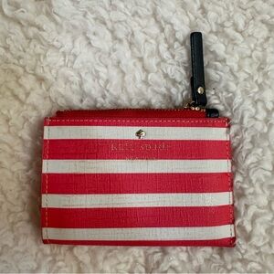 Kate Spade Striped Keychain Coin Pouch